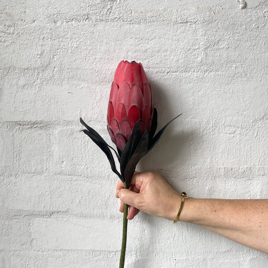 Artificial Protea Stem Handcrafted Flowers