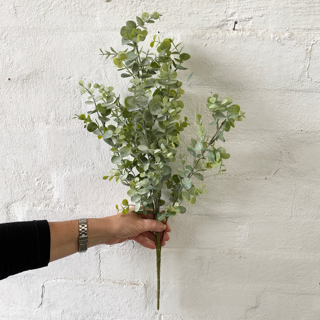 Artificial Eucalyptus Bush Stem Handcrafted Flowers