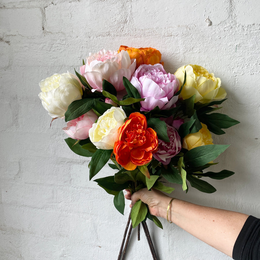 Artificial Peony Stems (Multiple Colours)